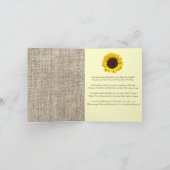 Invitation Country Burlap Tournesol Serez-Vous Ma Femme D'Acc (Intérieur)