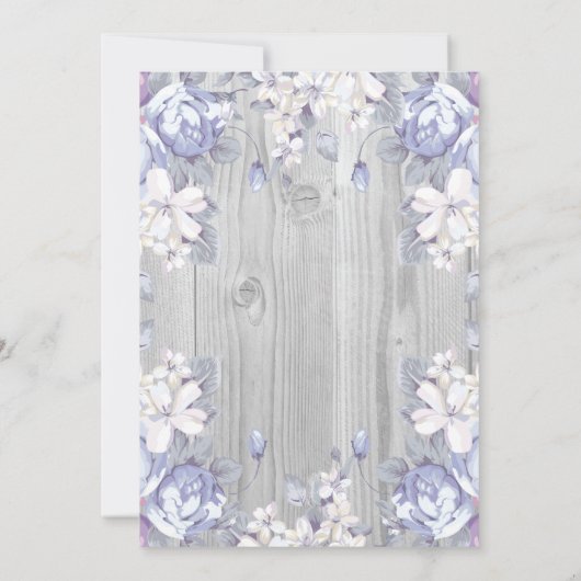 Invitation Country Chic Floral Bois Bridal Showbale Invitatio (Dos)