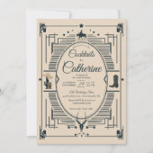 Invitation Country Chic Frame Cocktails Party 50e anniversair (Devant)