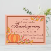 Invitation Country Citrouille Thanksgiving Dinner Party (Debout devant)