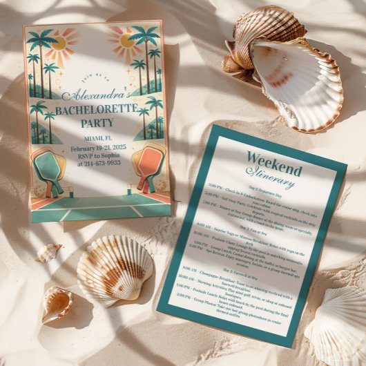 Invitation Country Club Pickleball Bachelorette