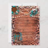 Invitation Country Cowboy Boots Barre Mariage (Dos)