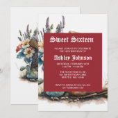 Invitation Country Cowgirl Boots Flower Hat Texas (Devant / Derrière)