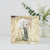 Invitation country daisy mason jar 50e anniversaire de mariag (Debout devant)