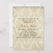 Invitation Country dentelle thés fleuris Bridal Tea Party (Dos)