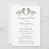 Invitation Country Engagement Party Western Mariage Horse (Devant)