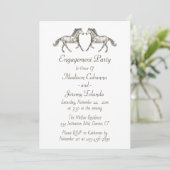Invitation Country Engagement Party Western Mariage Horse (Debout devant)
