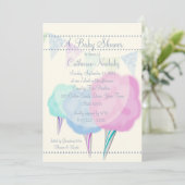 Invitation Country Fair Cotton Candy Baby shower (Debout devant)