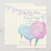 Invitation Country Fair Cotton Candy Baby shower (Devant / Derrière)