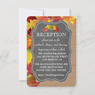 Invitation Country Fall Burlap Salle De Réception De Mariage