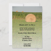 Invitation Country Farm Hay Bale Hayride (Devant)