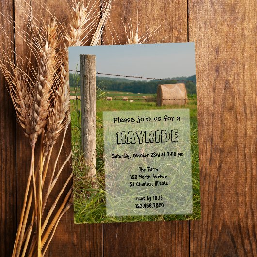Invitation Country Farm Hayride