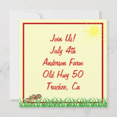 Invitation Country Farm Pig Barbecue (Dos)