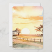 Invitation Country Farm Sunset Horse Anniversaire (Dos)