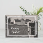 Invitation Country Farm Wedding Enregistrer la date Faire-par (Debout devant)