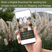 Invitation Country Fayre Rustique Bois Coeurs sculptés Photo