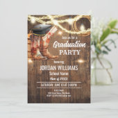 Invitation Country Graduation Cowboy Graduate Boots Hat (Debout devant)