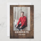 Invitation Country Graduation Cowboy Graduate Boots Hat (Dos)