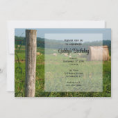 Invitation Country Hay Bales ferme fête d'anniversaire (Devant)