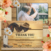 Invitation Country Horses Rustic Wedding Photo Thank You Card