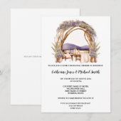Invitation Country lavender mariage arche fine cuisine toscan (Devant / Derrière)