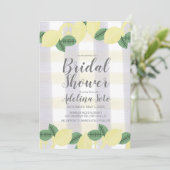 Invitation Country Lemon Boho Watercolor Plaid Fête des marié (Debout devant)