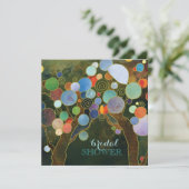 Invitation Country Love Trees Fête des mariées bleue (Debout devant)