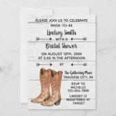 Invitation Country Love Western Rustic Cowboy Fête des mariée (Devant)