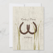 Invitation Country Meadow Rustic Horseshoe Mariage (Devant)