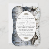 Invitation Country Rustic Birch Tree Fiançailles douche (Devant)