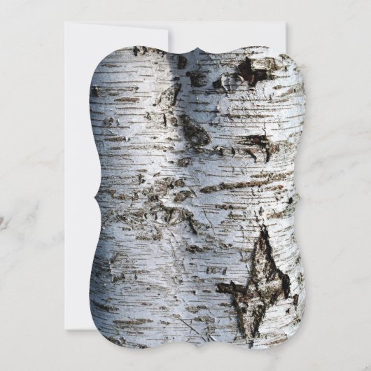Invitation Country Rustic Birch Tree Fiançailles douche (Dos)