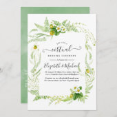 Invitation Country Rustic Greenery Mariage virtuel en ligne (Devant / Derrière)