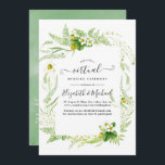 Invitation Country Rustic Greenery Mariage virtuel en ligne<br><div class="desc">Watercolor greenery en ligne faire-part de mariage virtuel longue distance avec fougères,  fleurs sauvages et fraises et un arrière - plan de lavage à l'aquarelle verte sauge.</div>