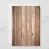 Invitation Country Rustic Horseshoe Fiançailles Brown bois (Dos)