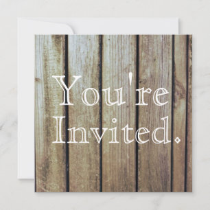 Invitation Country Rustic Wood Wedding Invite