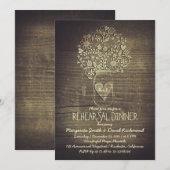 Invitation country rustique mason jar fleur de répétition dîn (Devant / Derrière)