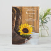 Invitation Country Sunflower Homecoming Dance (Debout devant)