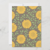 Invitation Country Sunflower Photo 1ère fête d'anniversaire (Dos)