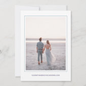 Invitation Country Watercolor Blue Mountain Photo Mariage (Dos)