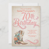 Invitation Country Western Boots 70e anniversaire (Devant)