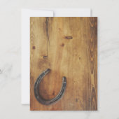 Invitation Country Western Horseshoe Mariage rustique (Dos)