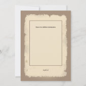 Invitation Country Western personnalisée pour un H (Dos)