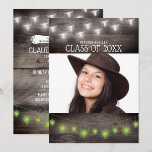 Invitation Country Western Southwest Photo Graduation Party