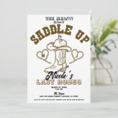 Invitation Country Western Vintage Dernier Rodéo Enterrement  (Debout devant)