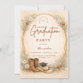 Invitation Country Wildflower Graduation Party (Devant)