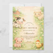 Invitation Countryside Barnyard Baby Shower (Devant)