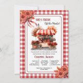 Invitation Countryside Picnic Gingham Bridal Shower (Devant)