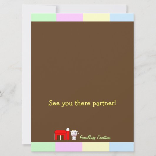 Invitation Coup de basse-cour (Dos)