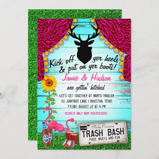 Invitation Coup de déchets blancs (Devant / Derrière)