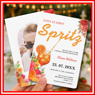 Invitation Coup de foudre au premier Spritz   Photo d'enterre